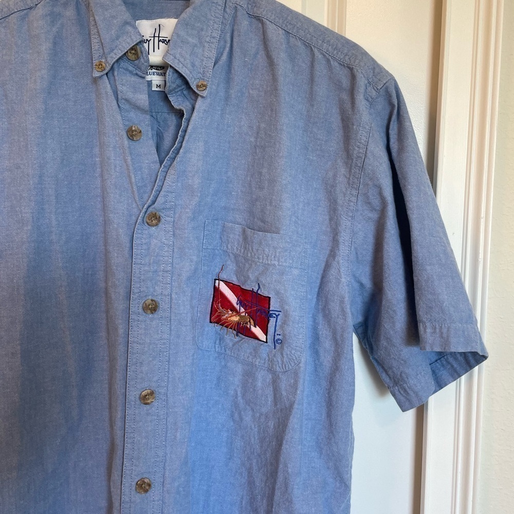 AFTCO Denim Button Down Shirt - Picture 3 of 8